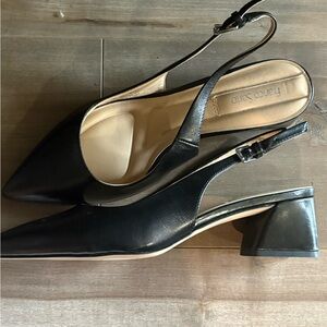 Franco Sarto Black Slingback Heels